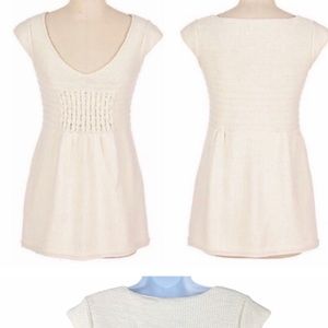 GUINEVERE ANTHRO weatherbury tunic sweater cream L